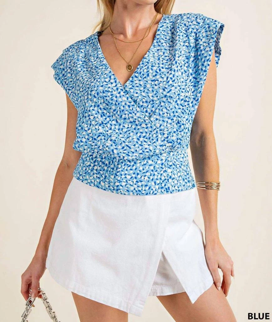 Kori Kori - Surplice Front Closed Babysnap Smocked Back Top 1
