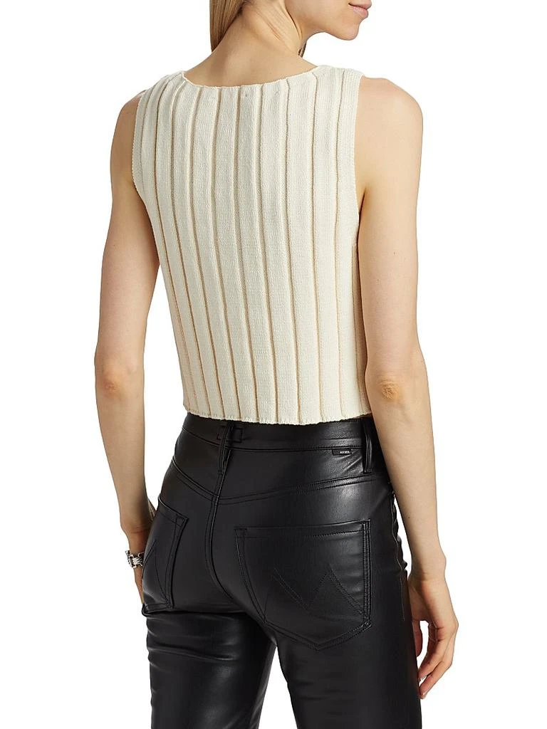 Reformation Callie Cotton Rib-Knit Sweater Tank 5