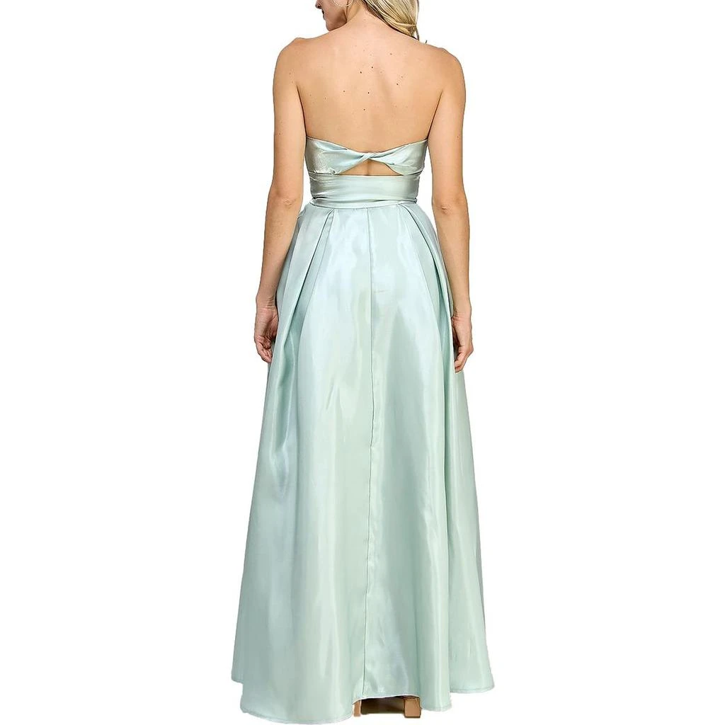Speechless Womens Shimmer Strapless Evening Dress 2