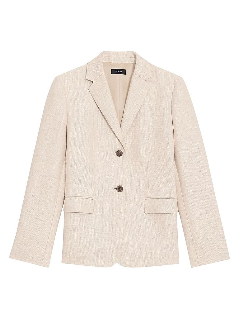 Theory Linen Single-Breasted Blazer 1