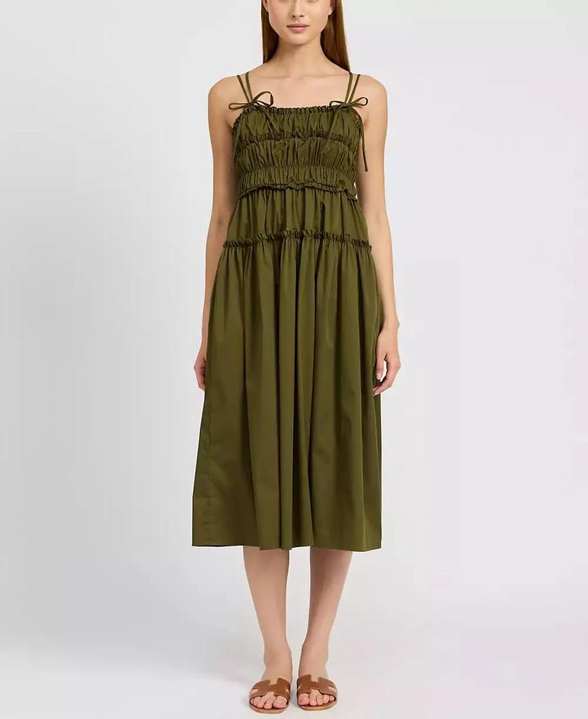 En Saison Women's Marianne Gathered Sleeveless Midi Dress 5
