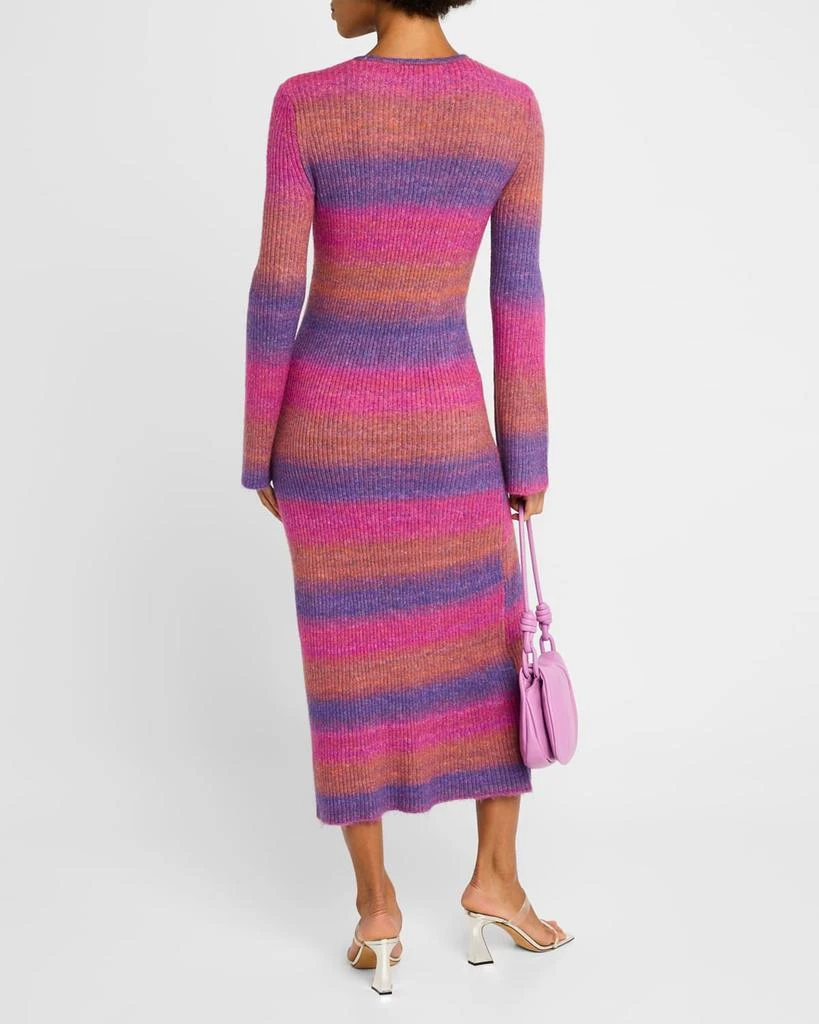 SIMONMILLER Axon Distorted Stripe Knit Dress 4