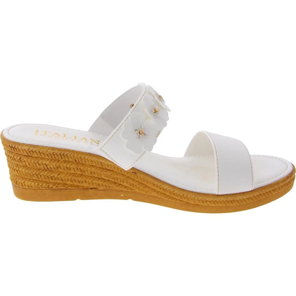 Italian Shoemakers Womens Slip On Open Toe Wedge Sandals 3