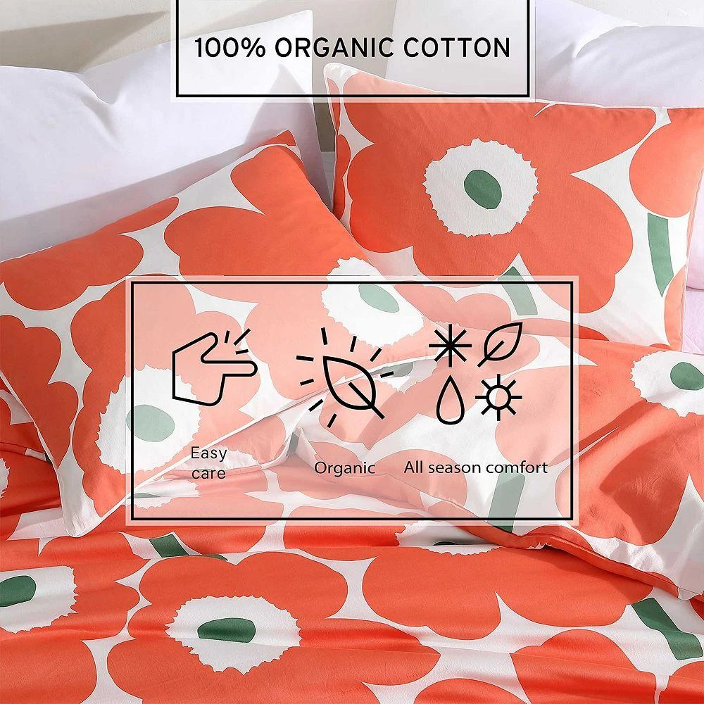marimekko Unikko Cotton Sateen Floral Duvet Cover Set 8