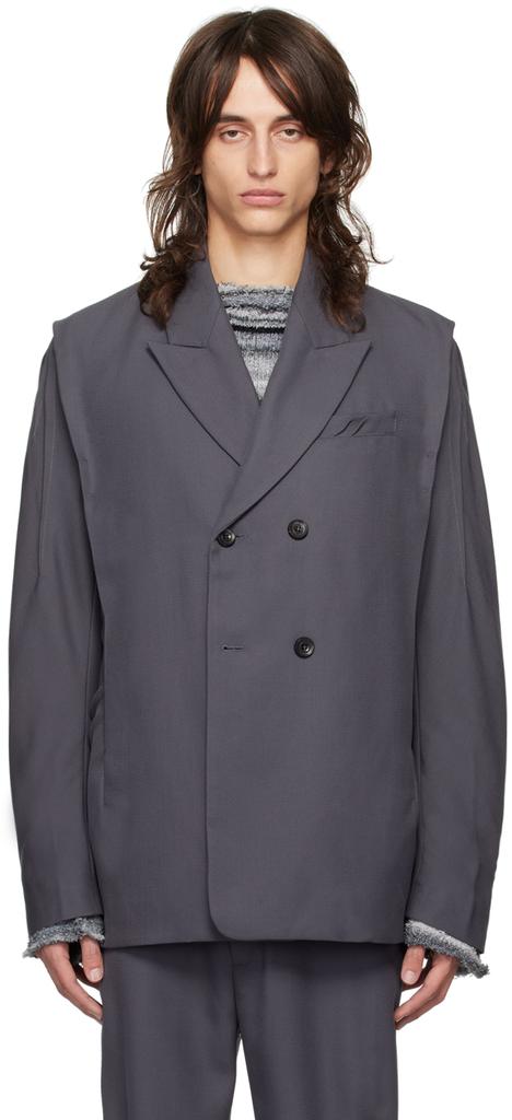 Gray Ohne K-Dart Blazer - IT 48 = M