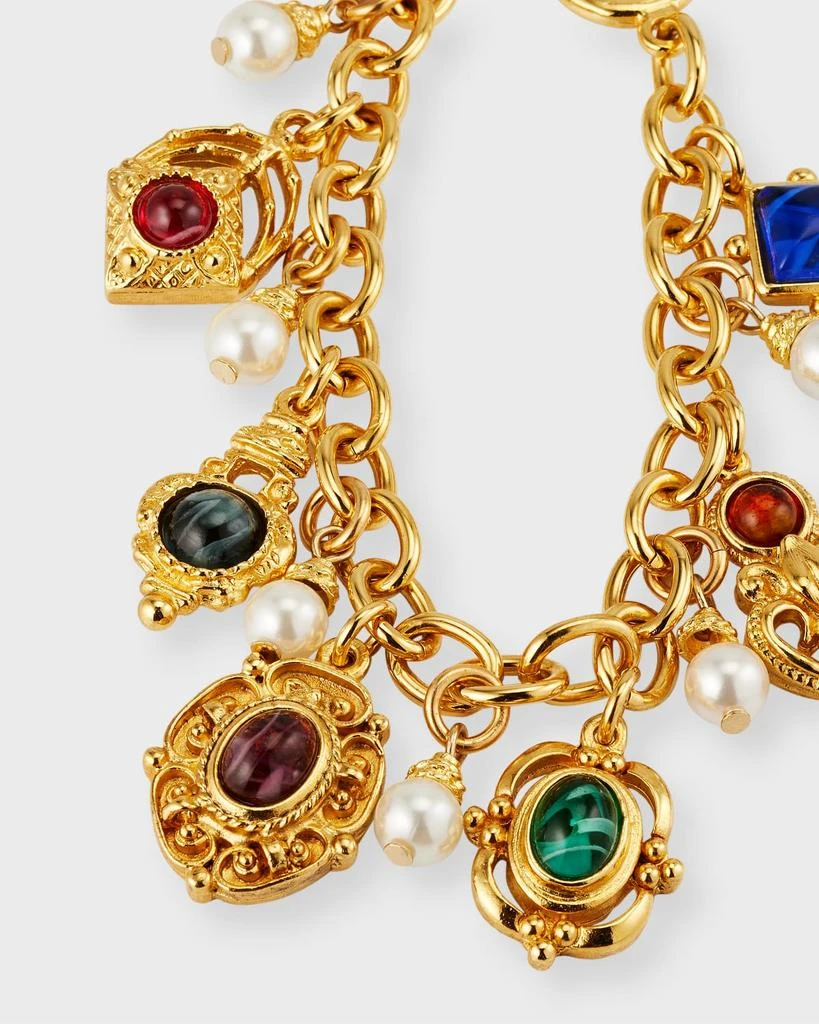 BEN-AMUN Stone and Pearly Charm Bracelet 3