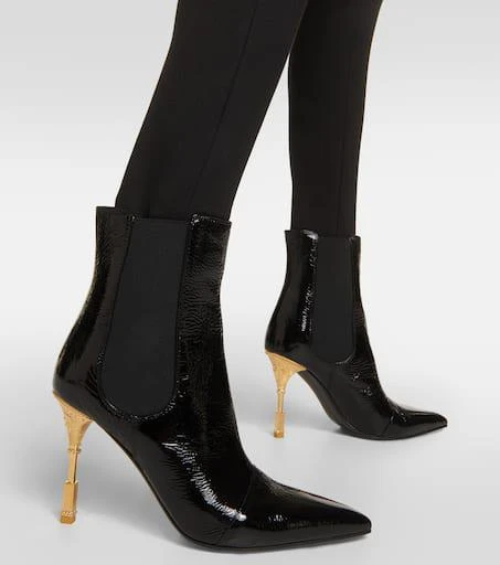 Balmain Patent leather ankle boots 4