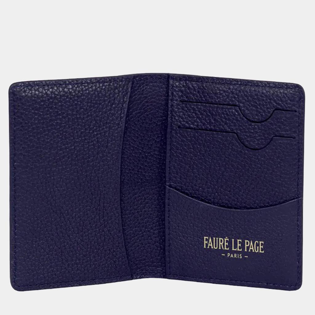 Faure Le Page Faure Le Page Navy Blue Leather wallet