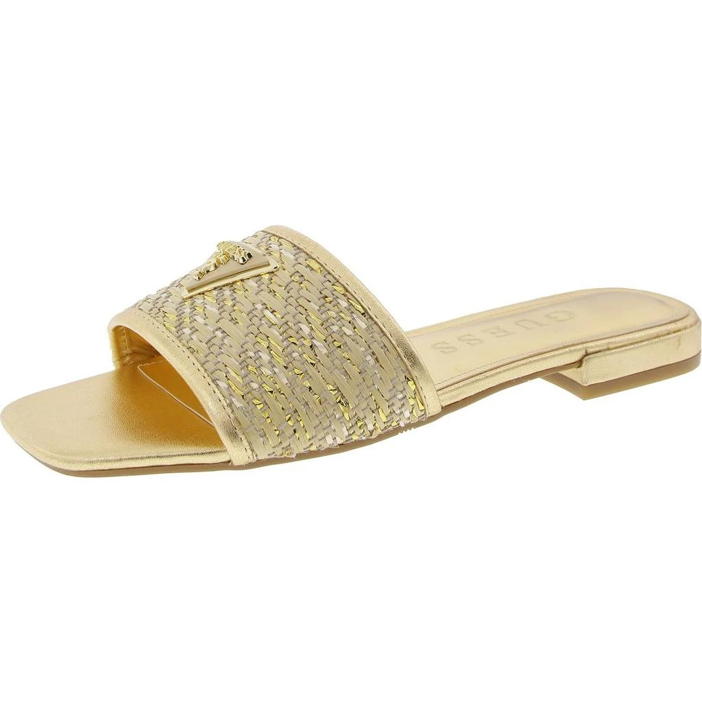 GUESS Tamsey Womens Faux Leather Slip On Slide Sandals 7