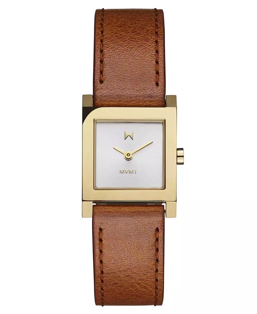 MVMT Women's Marquee Square Brown Leather Strap Watch, 22mm