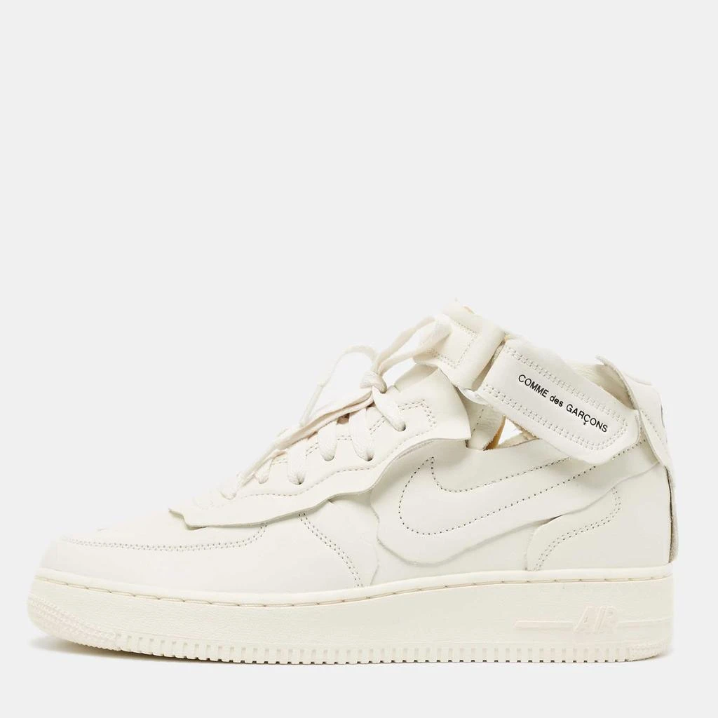 NIKE Nike Air Force  White Leather Air Force1 Mid Comme Sneakers Size 42.5 1