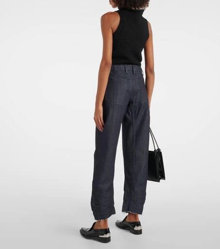 Jil Sander Tapered cropped mid-rise jeans 3