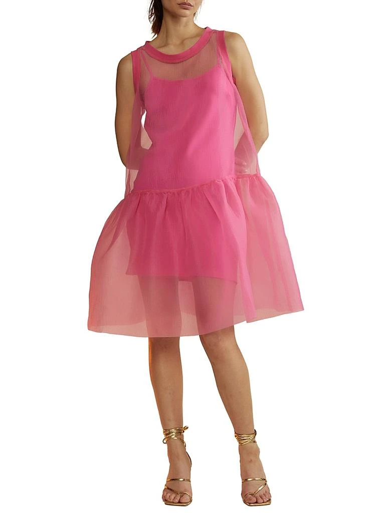 Cynthia Rowley Ruffle Hem Organza Minidress 2