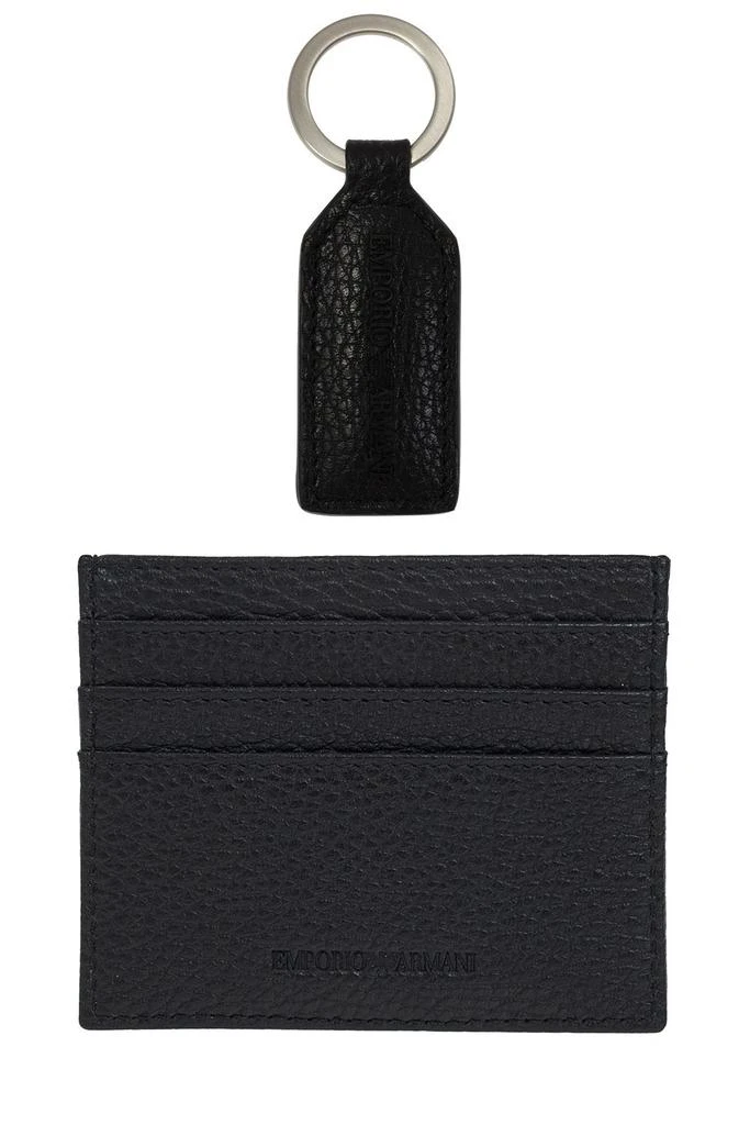 Emporio Armani Emporio Armani Logo Embossed Cardholder And Keyring 1