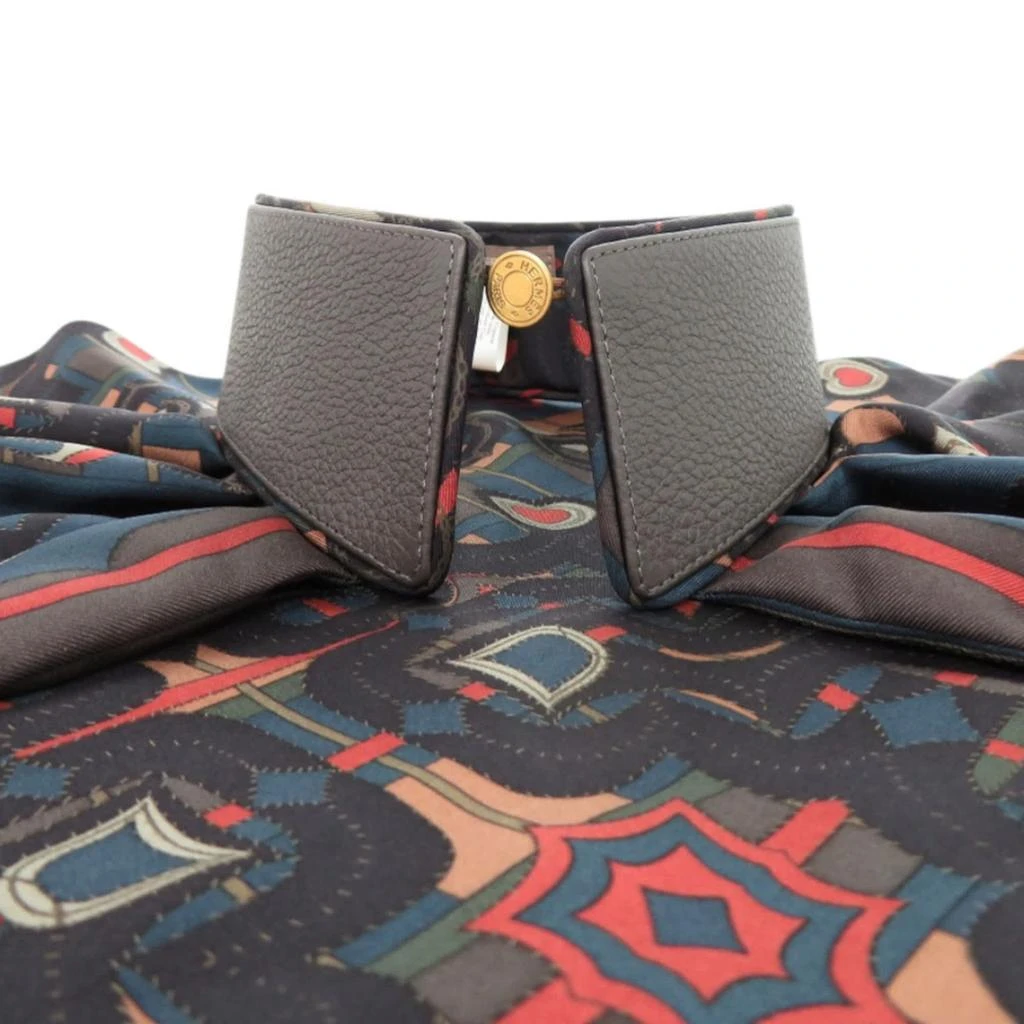 Hermes Silk Leather Tippet (Pre-Owned) 2