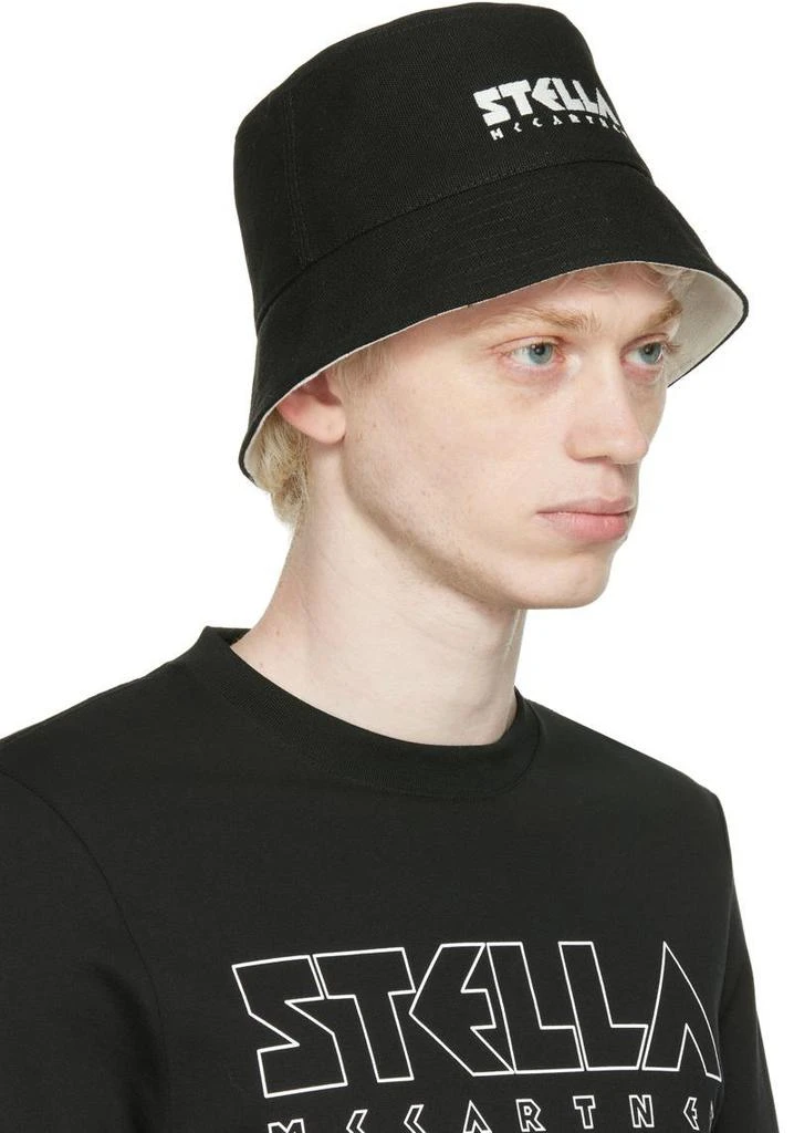 Stella McCartney Reversible Black & White Cotton Bucket Hat 2