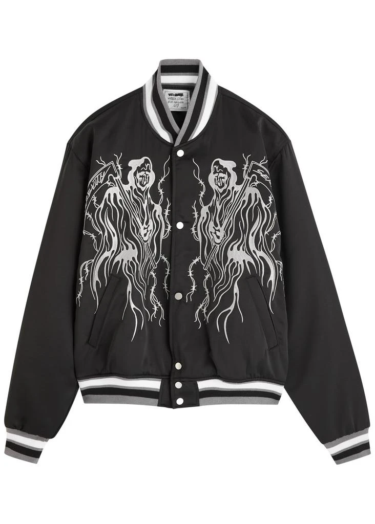 Warren Lotas Serenity Reaper embroidered satin bomber jacket 1