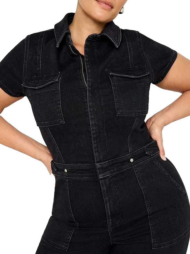 Good American Fit For Success Denim Jumpsuit 6