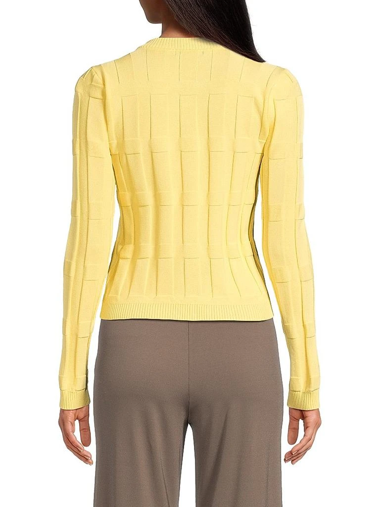 Capsule 121 The Aura Grid Embossed Front-Zip Sweater 5