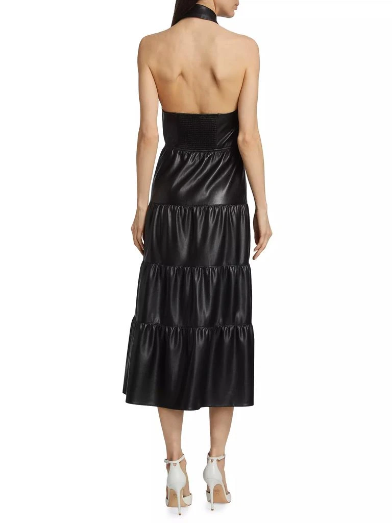 Alice + Olivia Miranda Faux-Leather Midi-Dress 5