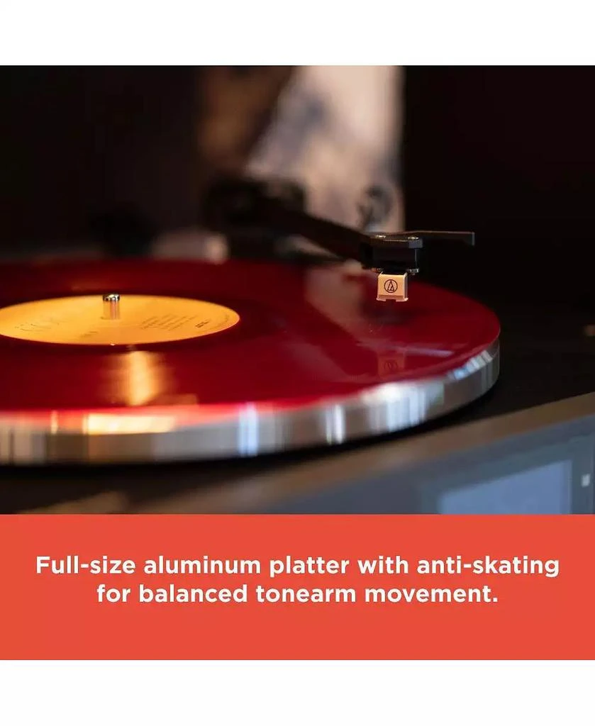 RadioShack Turntable With Professional Style 4001798: 3-Speed Vinyl Record Player FM, CD Player, USB, Bluetooth, Two Detachable Speakers Included 2