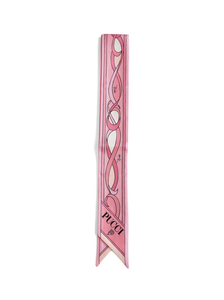 PUCCI PUCCI | Pink printed silk twill scarf | Women | PZ