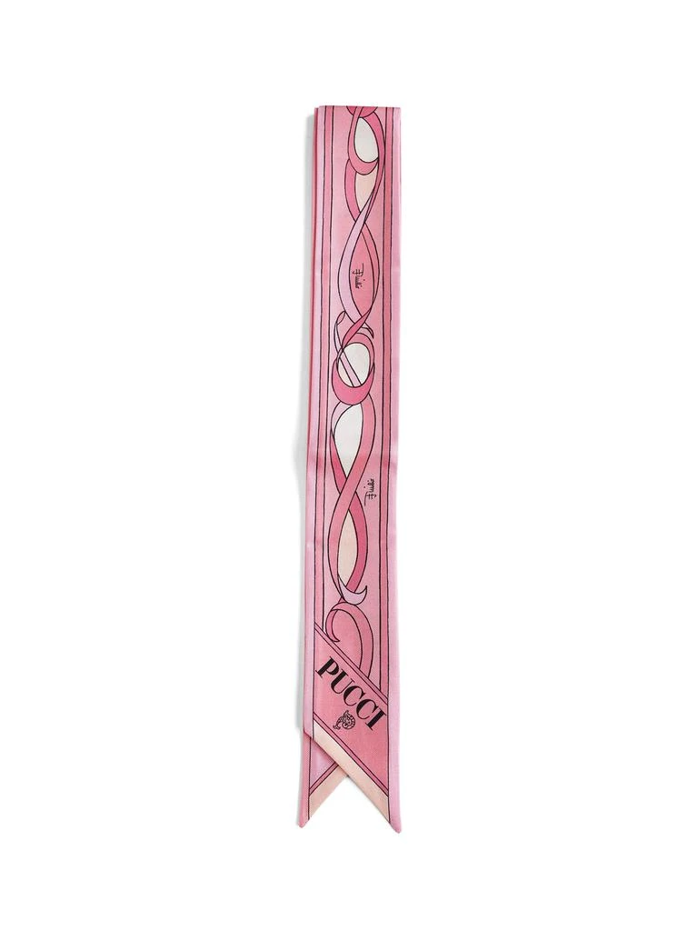 PUCCI PUCCI | Pink printed silk twill scarf | Women | PZ 1