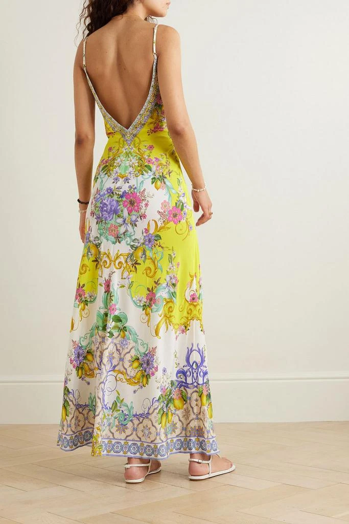 CAMILLA Embellished floral-print silk crepe de chine maxi dress 3