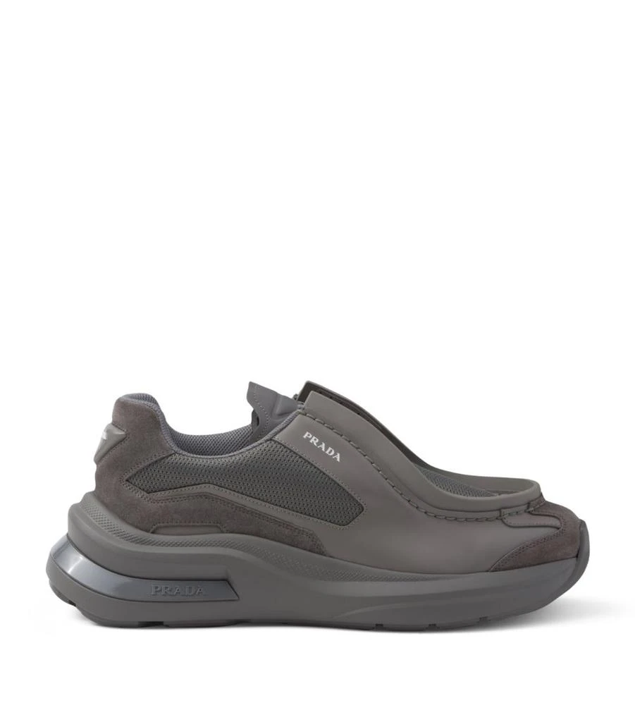 Prada Brushed Leather Systeme Sneakers 1