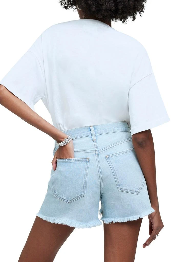 Madewell Step Hem Relaxed Mid Length Denim Shorts 2