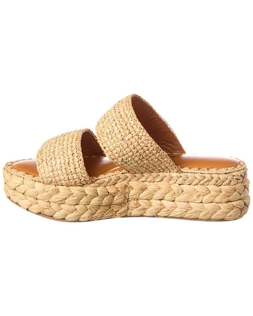 Clergerie Arlene Raffia Platform Sandal