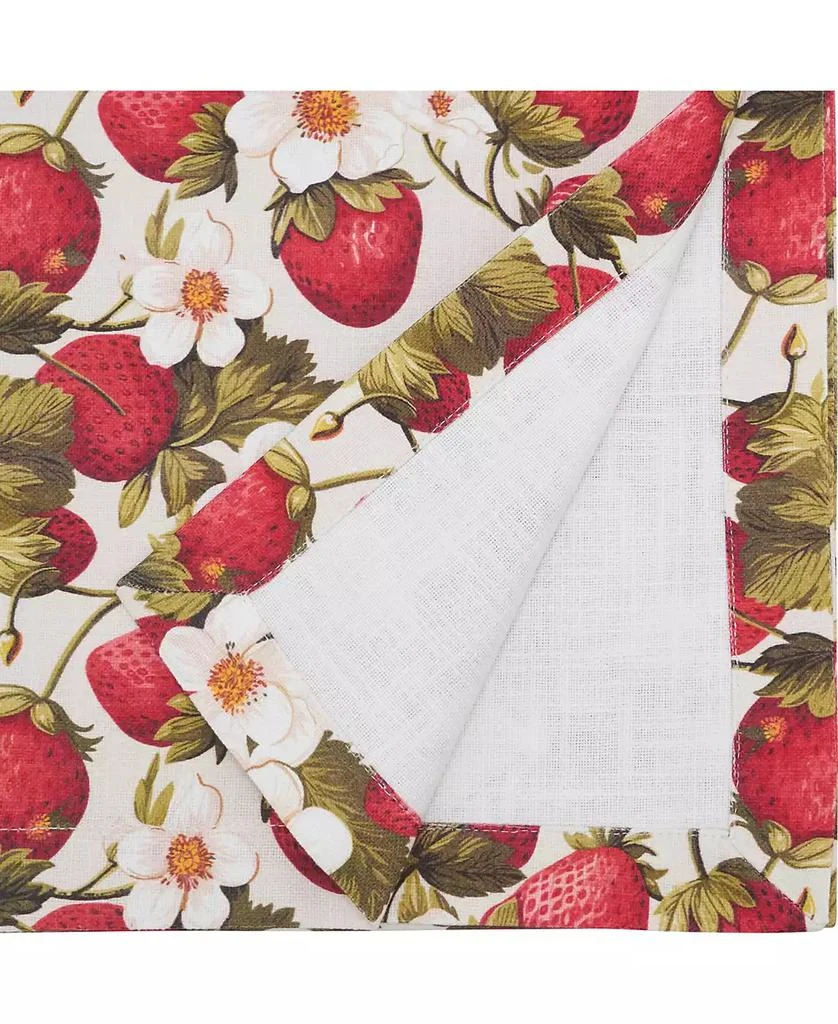 Saro Lifestyle Breezy Juicy Strawberry Table Runner 2