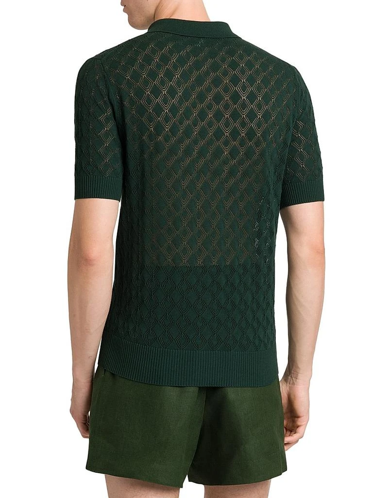 Dolce
Gabbana Cotton Semi-Sheer Knit Polo Shirt 5