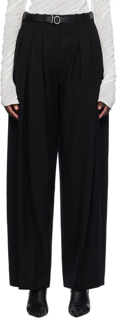 Jil Sander Black Belted Trousers 1