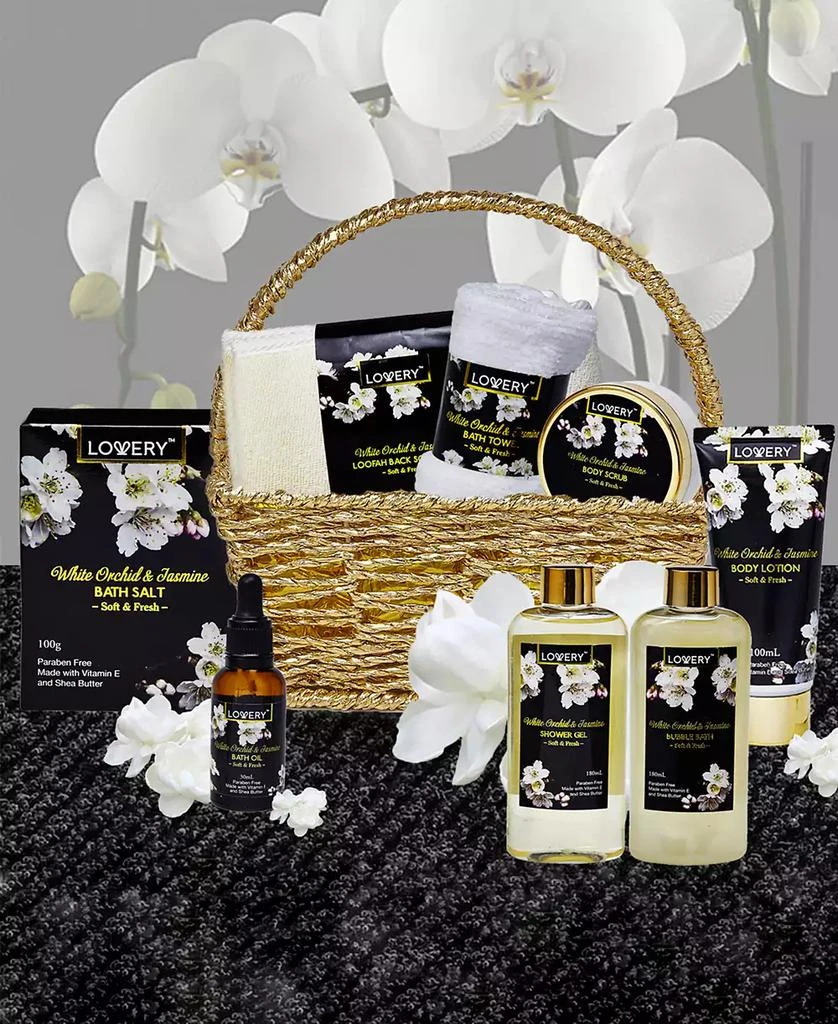 Lovery Home Spa Orchid Jasmine Body Care Gift Set, 9 Piece 3