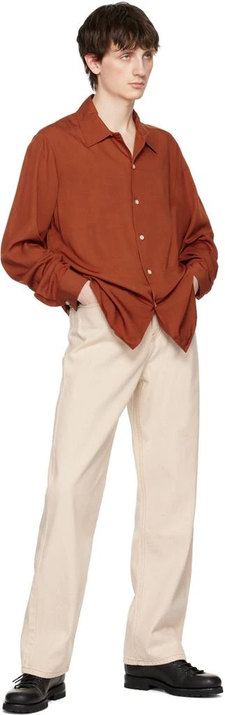 CMMN SWDN Red Rami Shirt 4