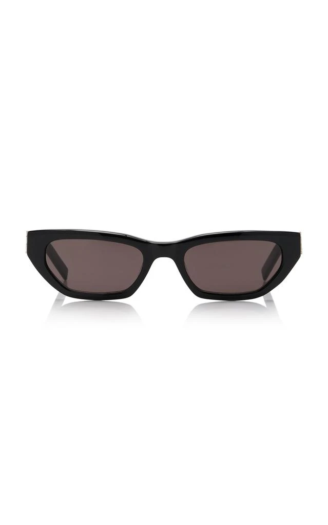 Saint Laurent Saint Laurent - Cat-Eye Acetate Sunglasses - Black - OS - Moda Operandi 1