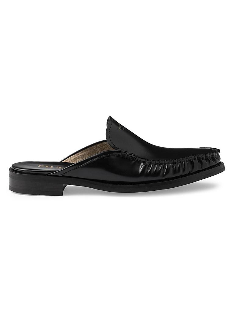 Prada Evolve shearling-lined suede platform mules - Slippers