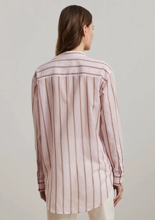 Ralph Lauren Oversize Striped Cotton Broadcloth Shirt 2