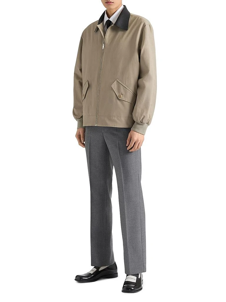 Givenchy Harrington Jacket in Cotton with Leather Details 2