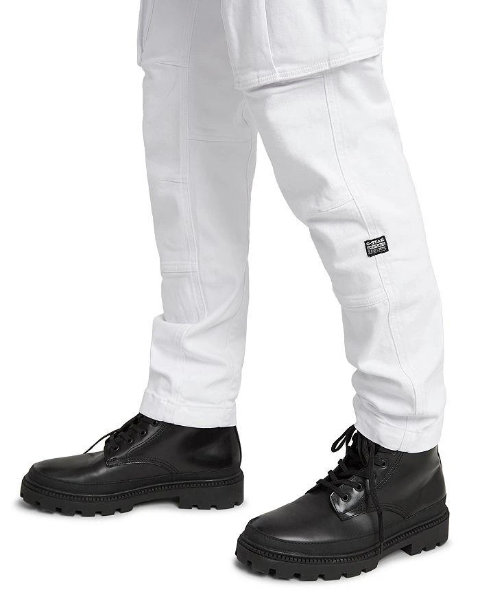 G-STAR RAW Rovic Zip 3D Regular Tapered Fit Cargo Jeans in White 5