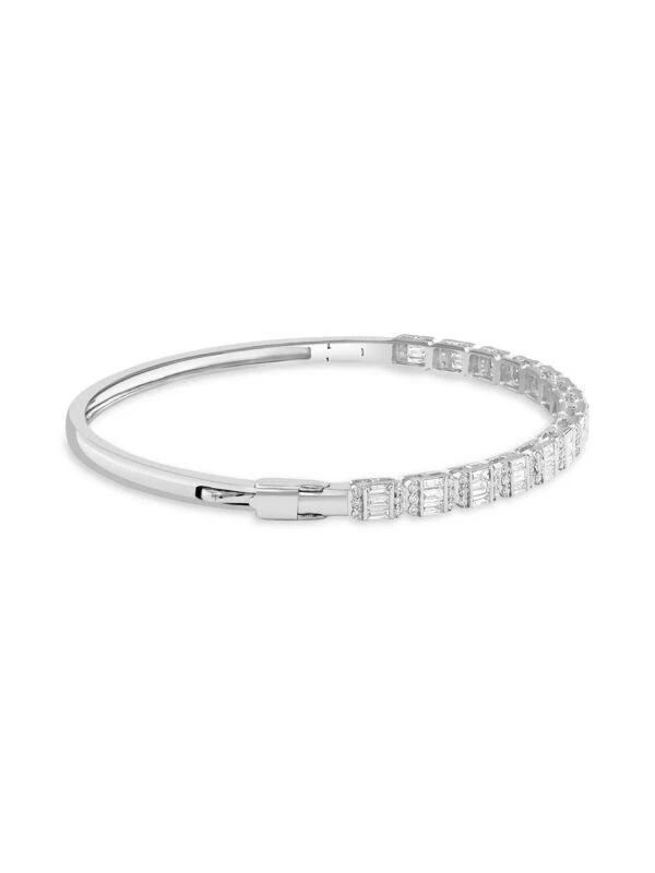 Effy 14K White Gold
1.29 TCW Diamond Cuff Bracelet 2
