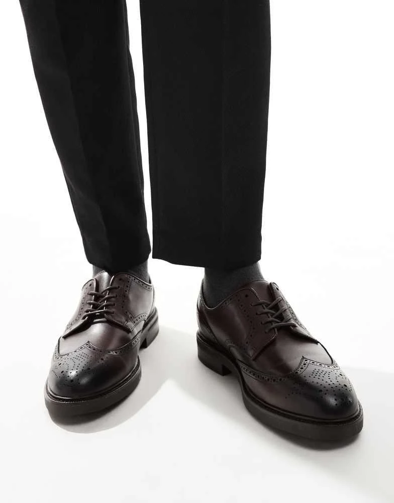 Polo Ralph Lauren Asher Derby Brown Suede Dress Shoes Size 9D Lace Up Leather Polo Ralph Lauren Men main image 3