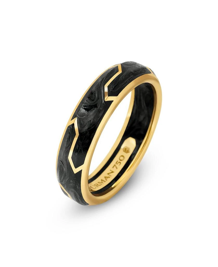 David Yurman Men
s Forged Carbon Band Ring in 18K Gold 3