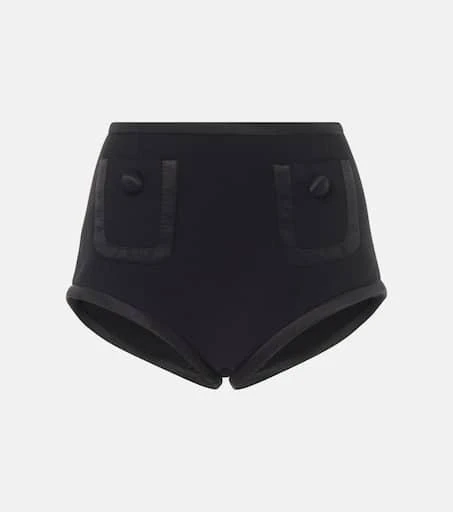 Dolce 
Gabbana High-rise wool and silk shorts 1