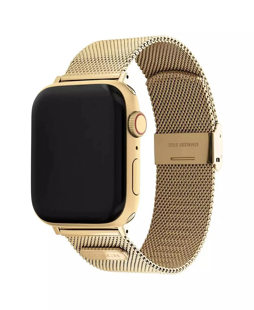 COACH Gold-Tone Mesh Bracelet for Apple Watch® 42/44/45mm 2