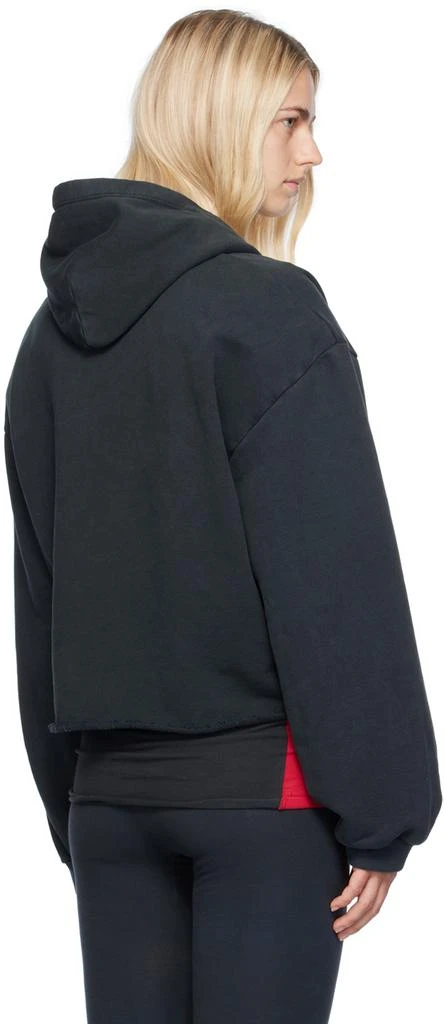GREG ROSS SSENSE Exclusive Black V-Neck Hoodie 3