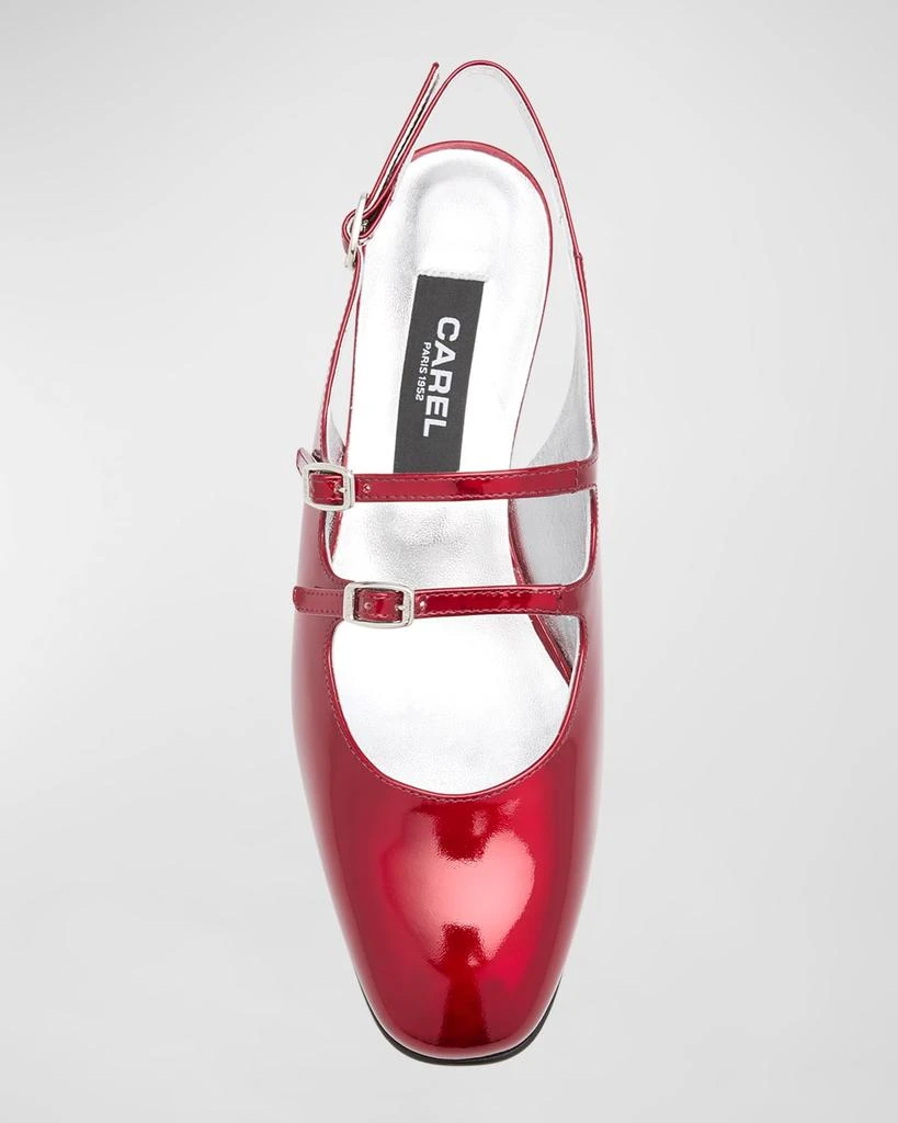 Carel Peche Patent Mary Jane Ballerina Flats 6