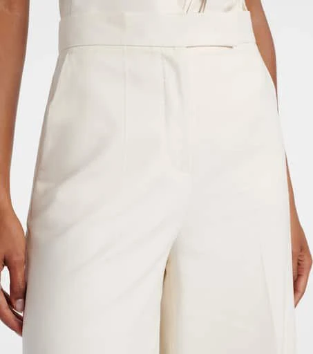 Max Mara Finish cotton-blend wide-leg pants 4