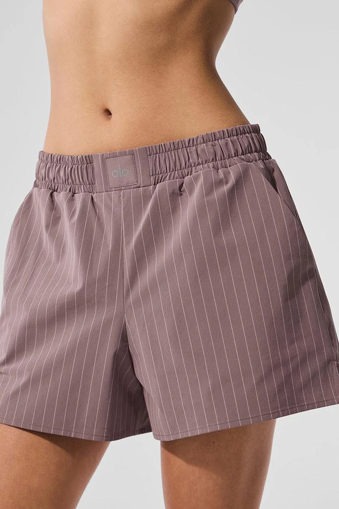 Alo Pinstripe Daylight Boxer Short - Mushroom/Ivory 4